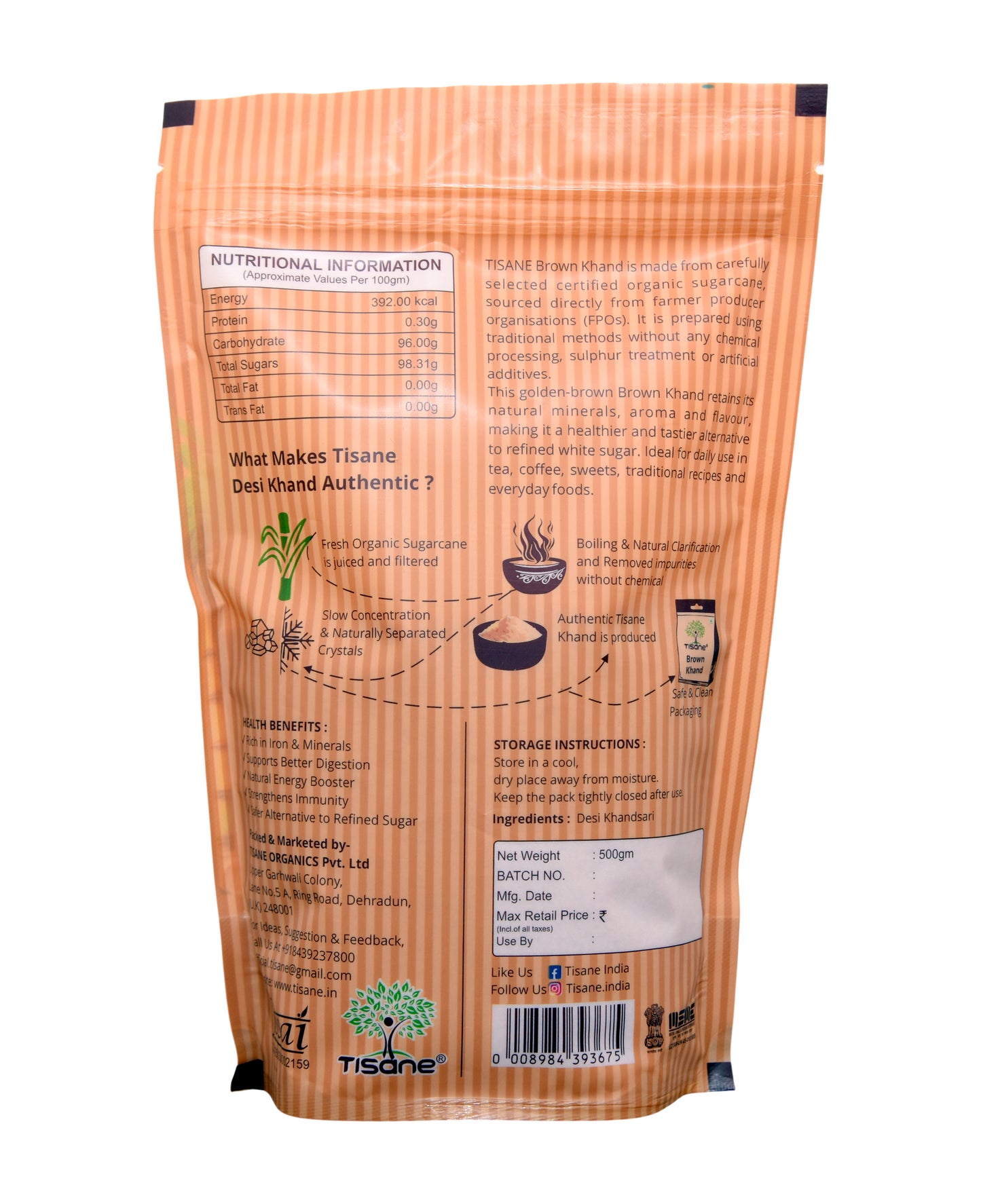 Tisane Brown Khand 500g