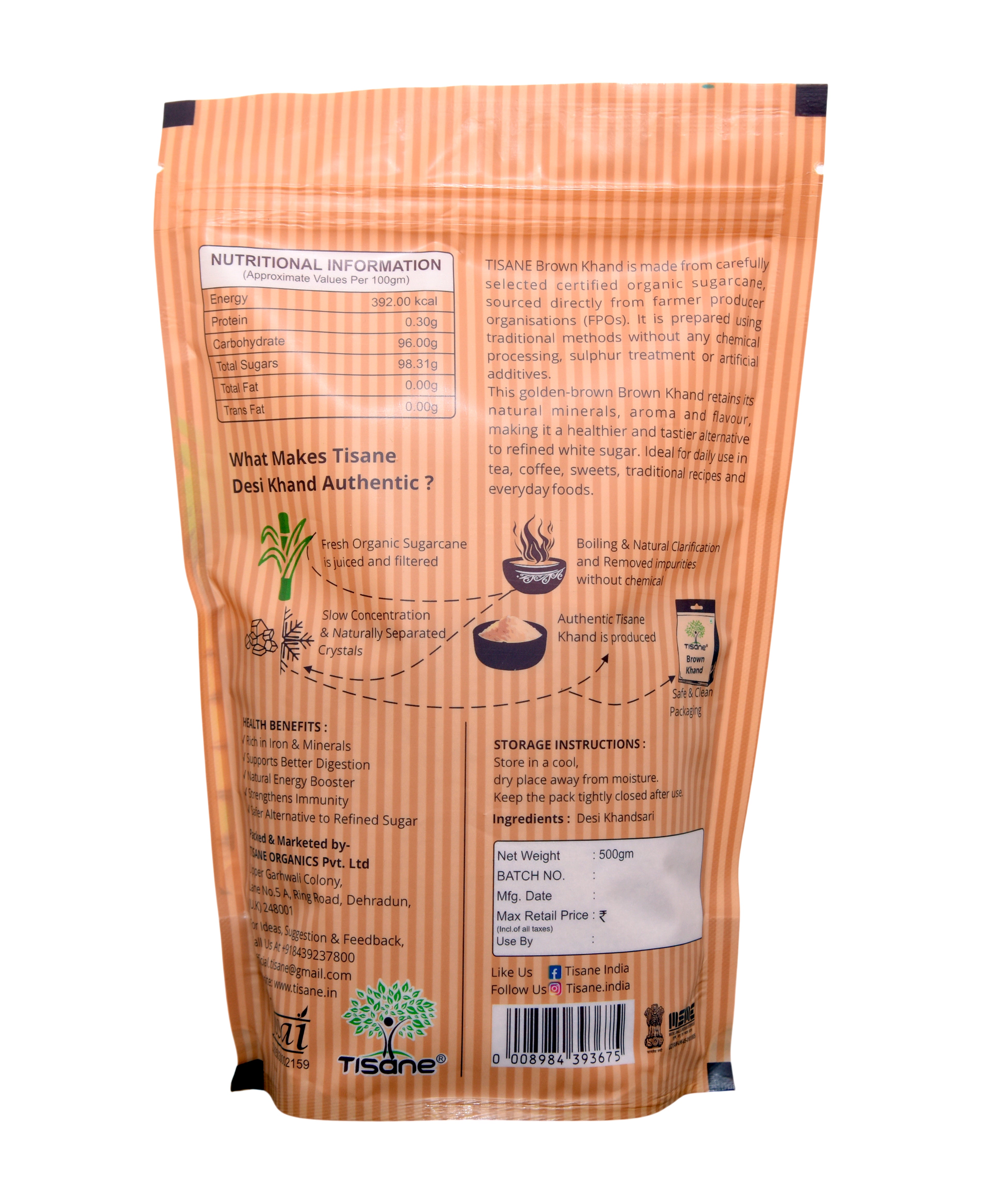 Tisane Brown Khand 500g