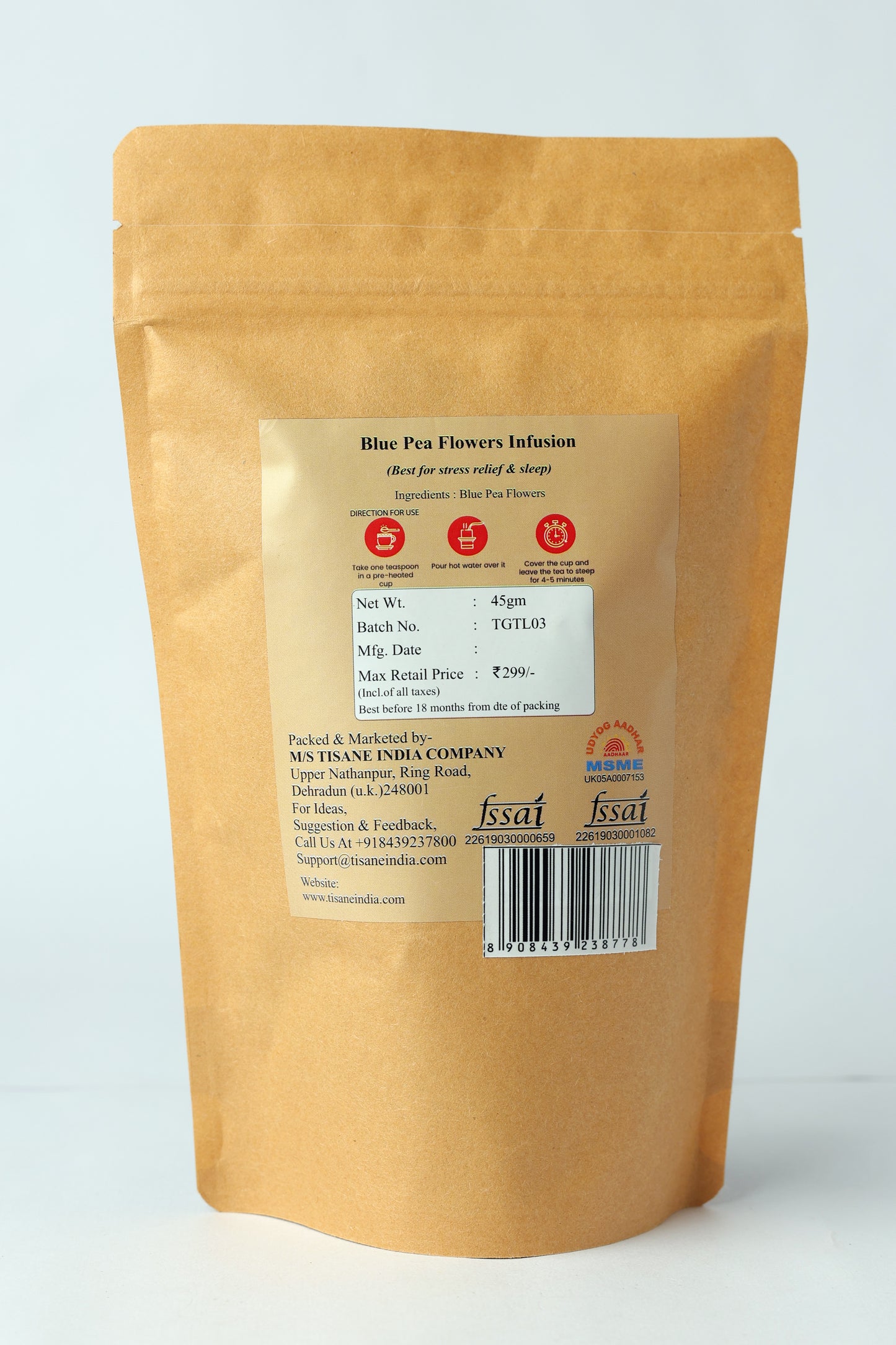 Tisane Blue Butterfly Pea Flower Tea