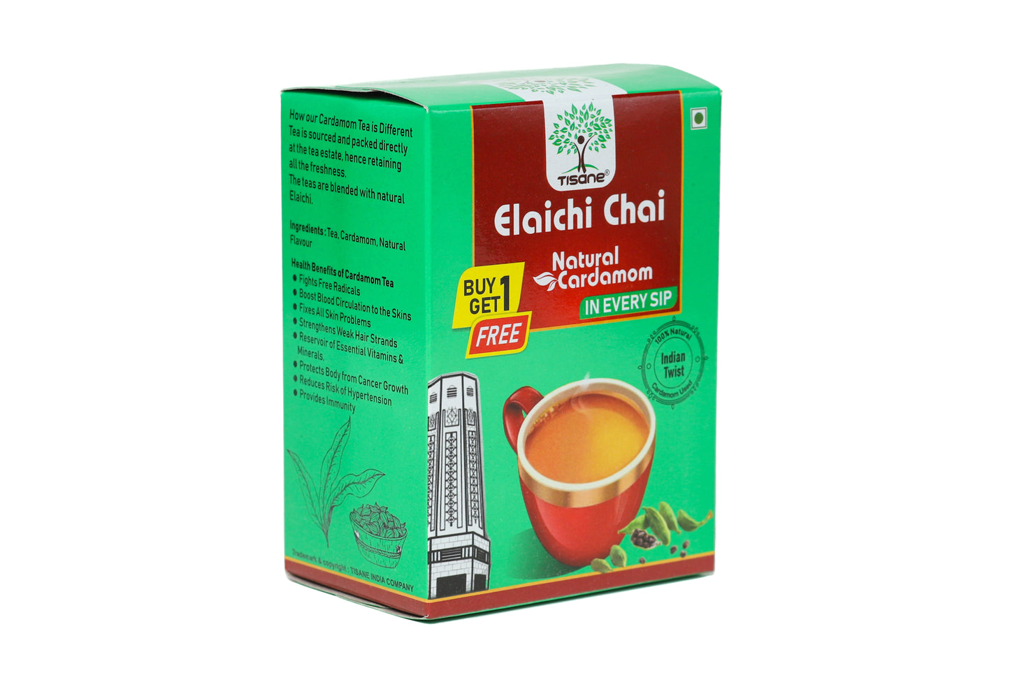 Tisane Elaichi Chai 250gm                     (Buy1 Get1 Free)